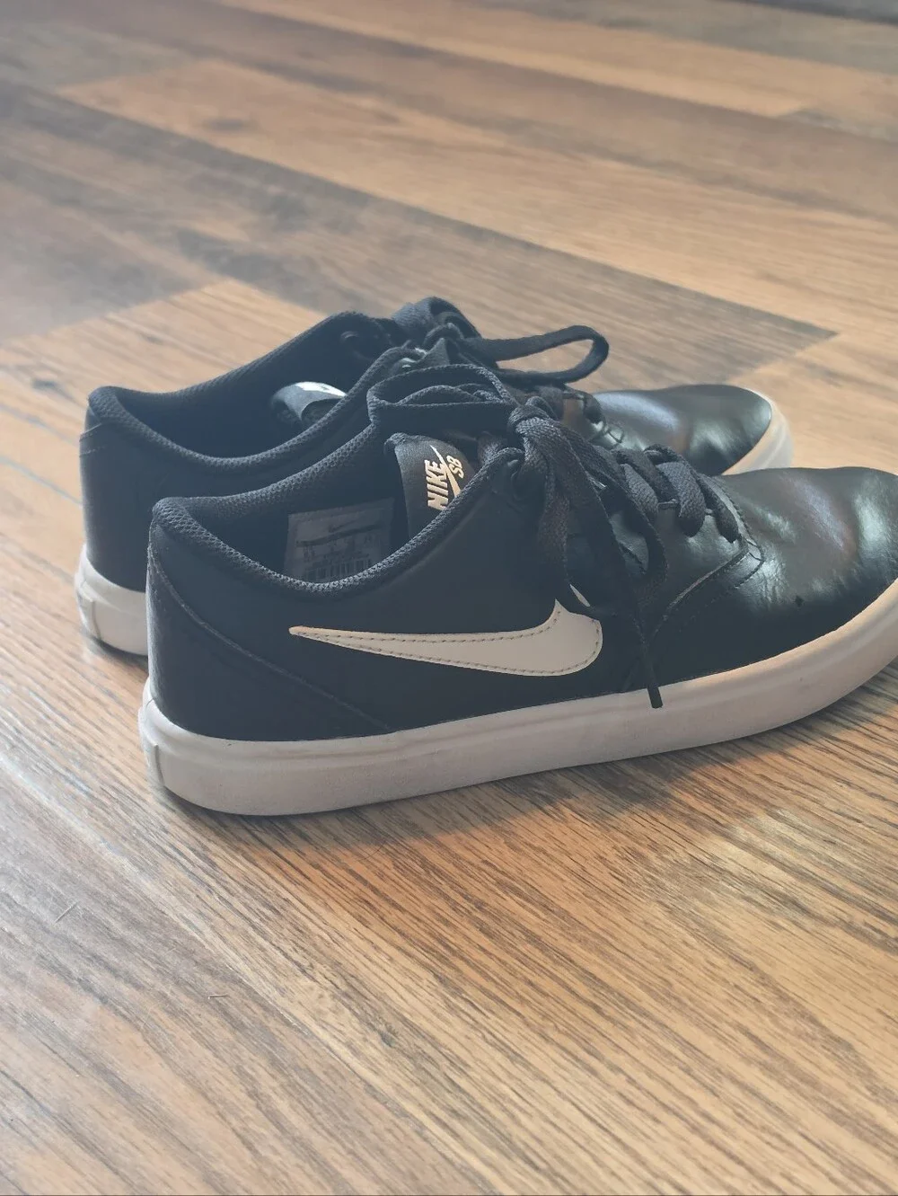 Nike SB Black Low-Top Sneakers with White Swoosh